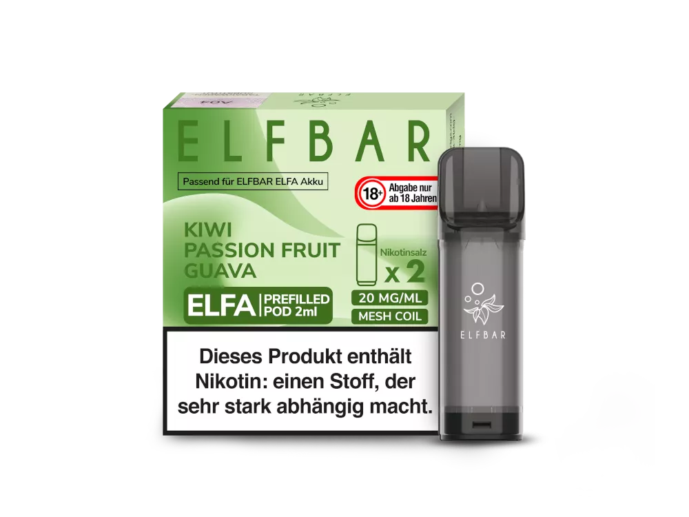 Elfbar ELFA Pod - Kiwi Passion Fruit Guava 2er 4 Elfbar ELFA Pod - Kiwi Passion Fruit Guava 2er – Bild 2