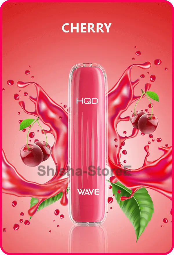 HQD Wave - Cherry 600 Züge E Shisha 3 HQD Wave - Cherry 600 Züge E Shisha