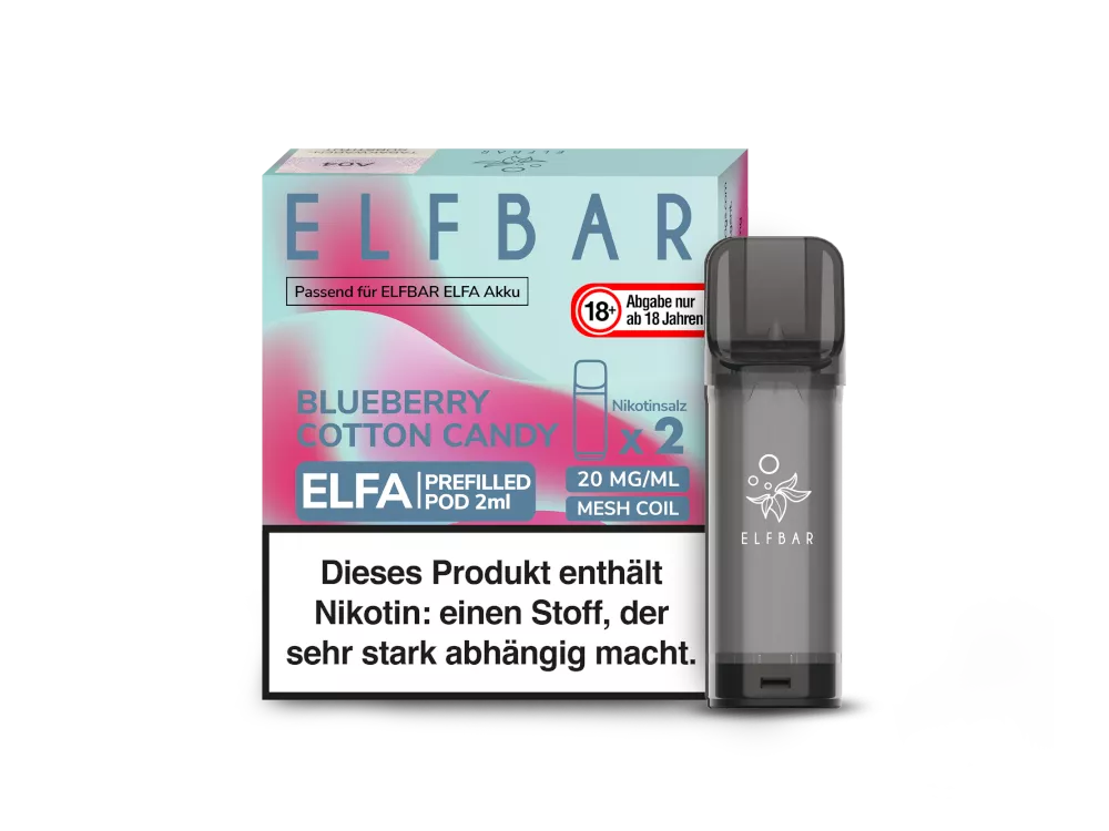 Elfbar ELFA Pod - Blueberry Cotton Candy 2er 4 Elfbar ELFA Pod - Blueberry Cotton Candy 2er – Bild 2