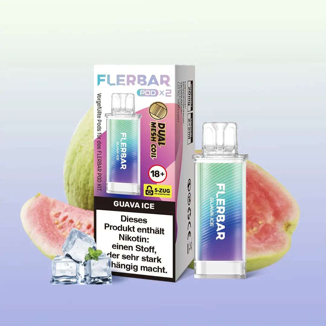 Flerbar Pod - Guave Ice 2er 20mg 3 Flerbar Pod - Guave Ice 2er 20mg