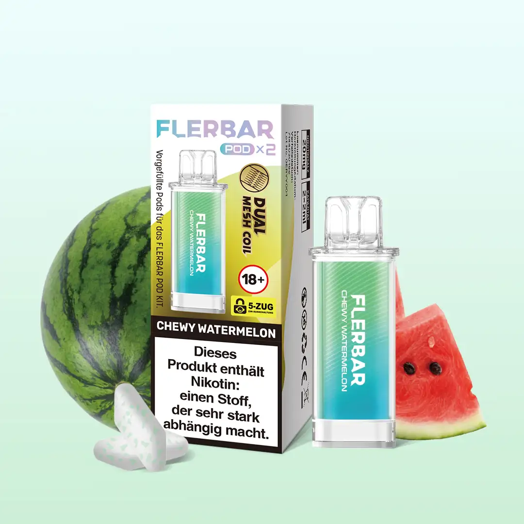 Flerbar Pod - Chewy Watermelon 2er 20mg 3 Flerbar Pod - Chewy Watermelon 2er 20mg