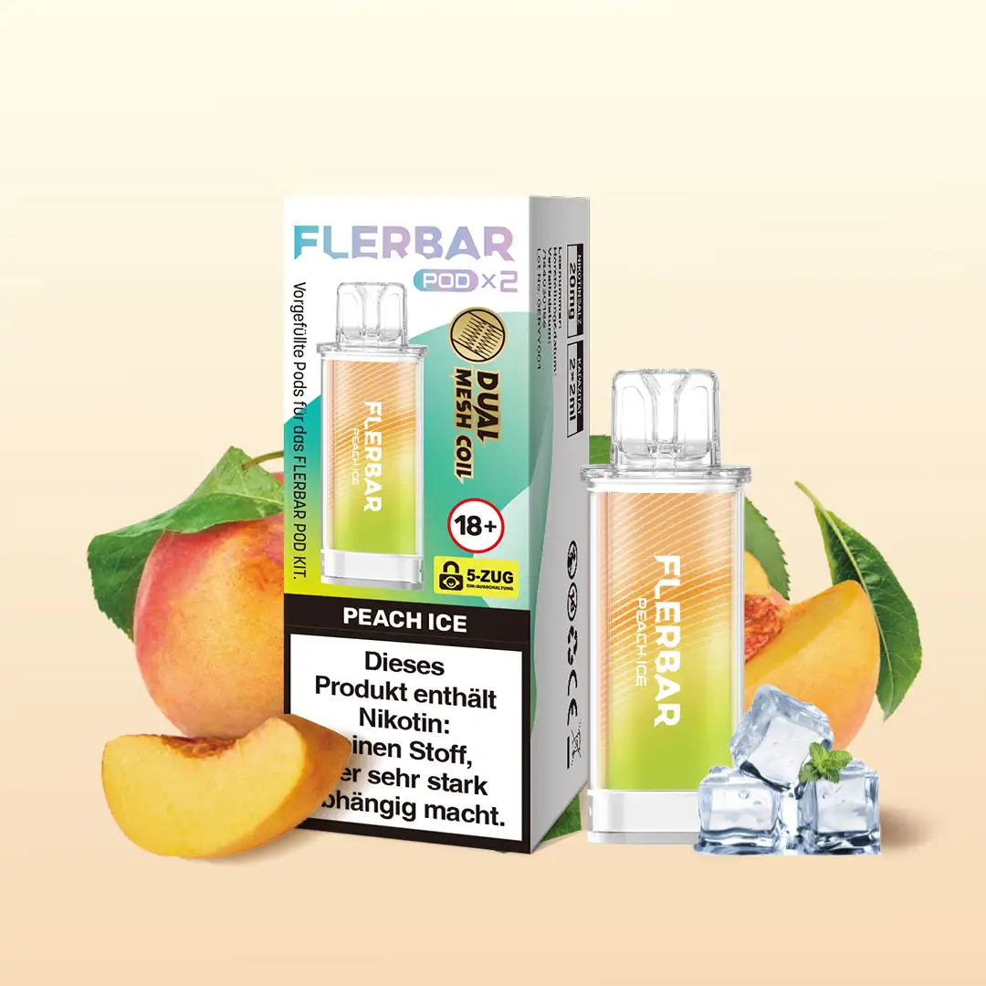 Flerbar Pod - Peach Ice 2er 20mg 3 Flerbar Pod - Peach Ice 2er 20mg